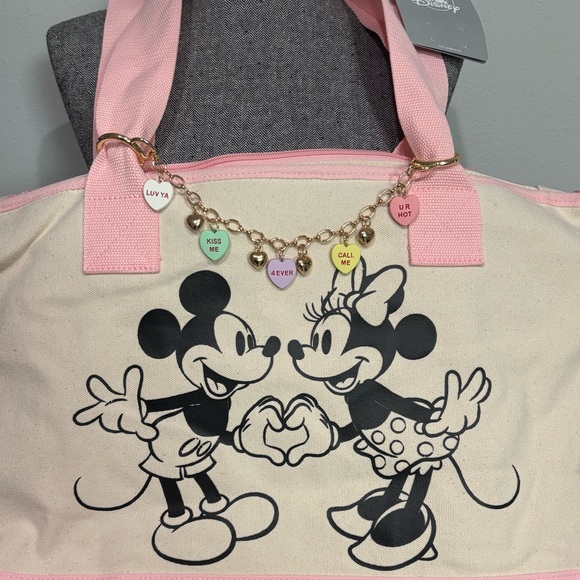 Disneyland Valentines Canvas Tote & Bag Charm - NWT!!    2026 Collection - Picture 2 of 2